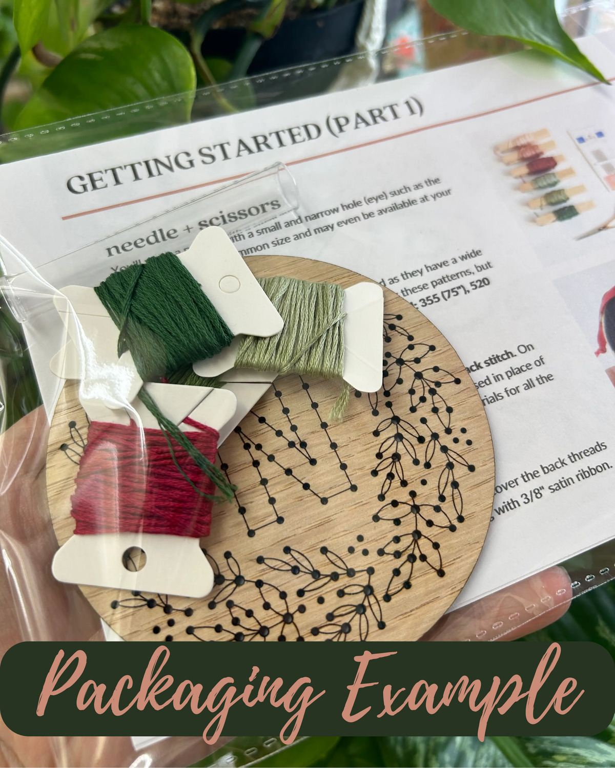 Floral State Embroidery Kit – Decorative Wall Art DIY Craft - Granite State Yarns