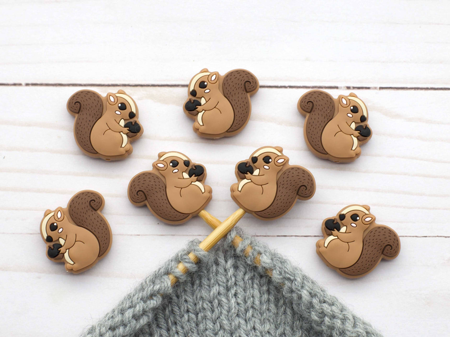 Nutty Squirrel | Stitch Stoppers Knitting Notions - Granite State Yarns