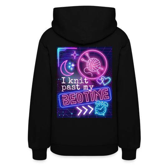I Knit Past My Bedtime Women's Hoodie - black