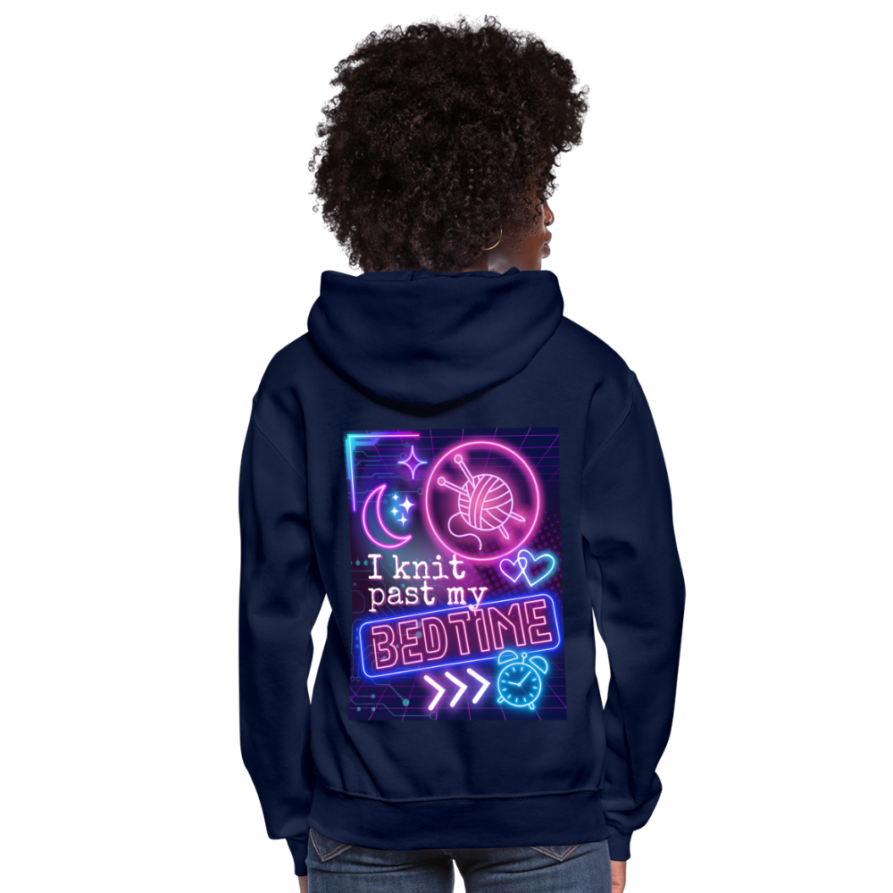 I Knit Past My Bedtime Women's Hoodie - navy