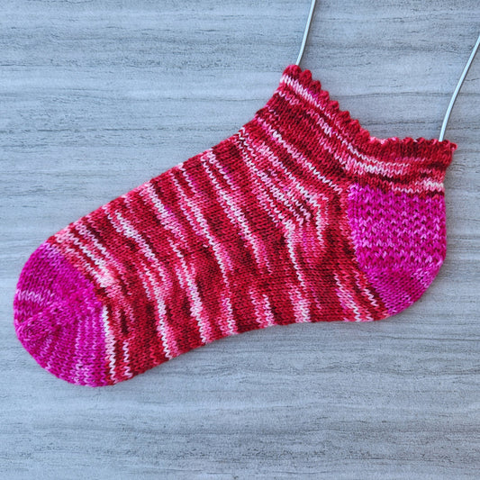 Picot Shorties Socks Free Knitting Pattern