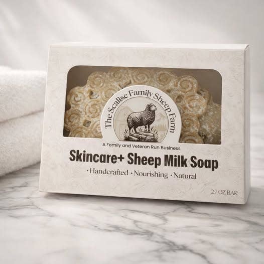 Sheep Milk Soap for Sensitive Skin – Frankincense, Turmeric & Manuka Honey (All-Natural Handmade Bar)