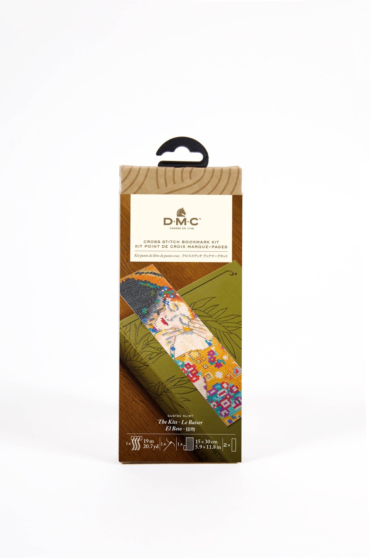 The Kiss by Gustav Klimt Cross Stitch Bookmark Kit BK1999