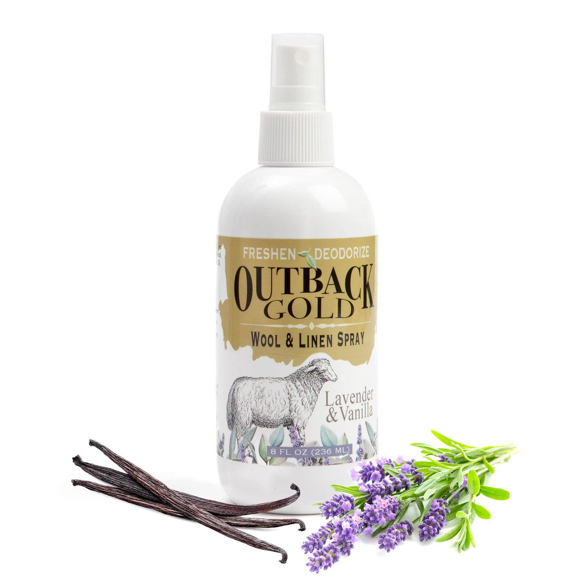 Outback Gold Wool, Linen, Fabric Spray, 8 oz, Natural Scent