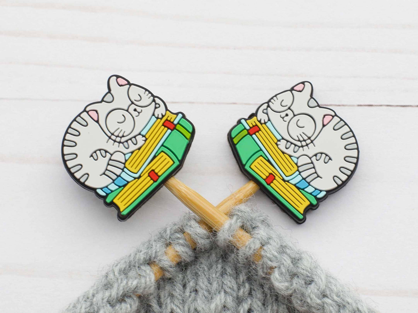 Reading Cat | Stitch Stoppers Knitting Notions