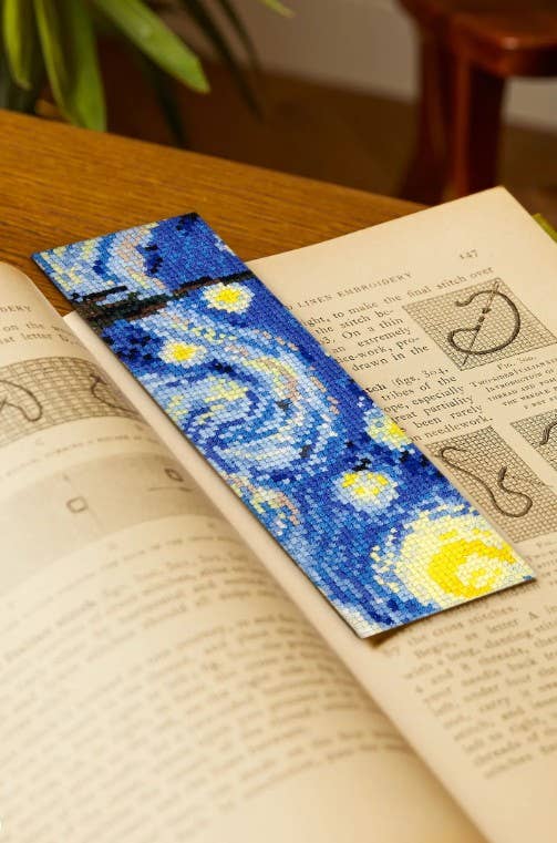 The Starry Night Van Gogh Cross Stitch Bookmark Kit BK1996