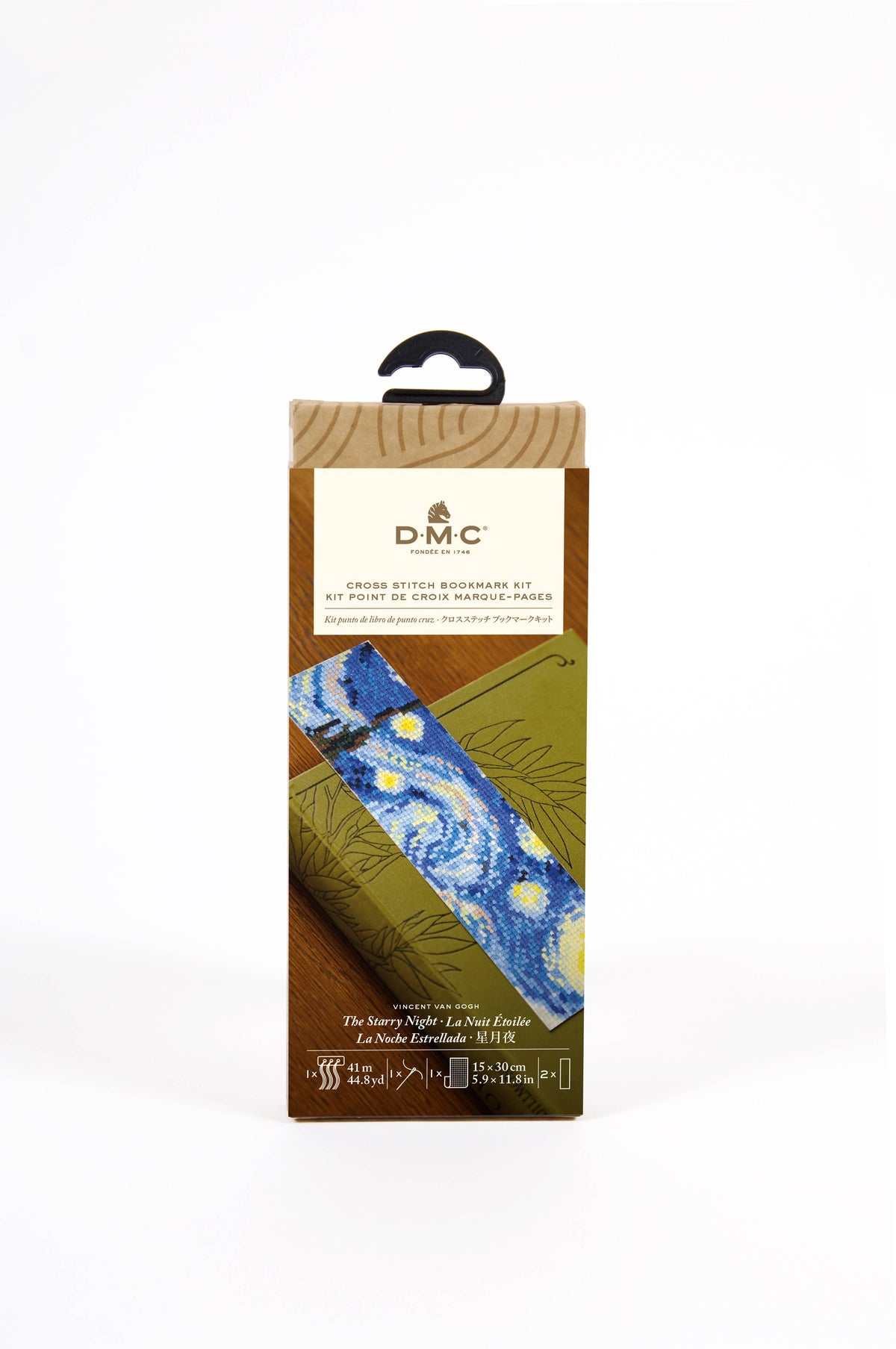 The Starry Night Van Gogh Cross Stitch Bookmark Kit BK1996