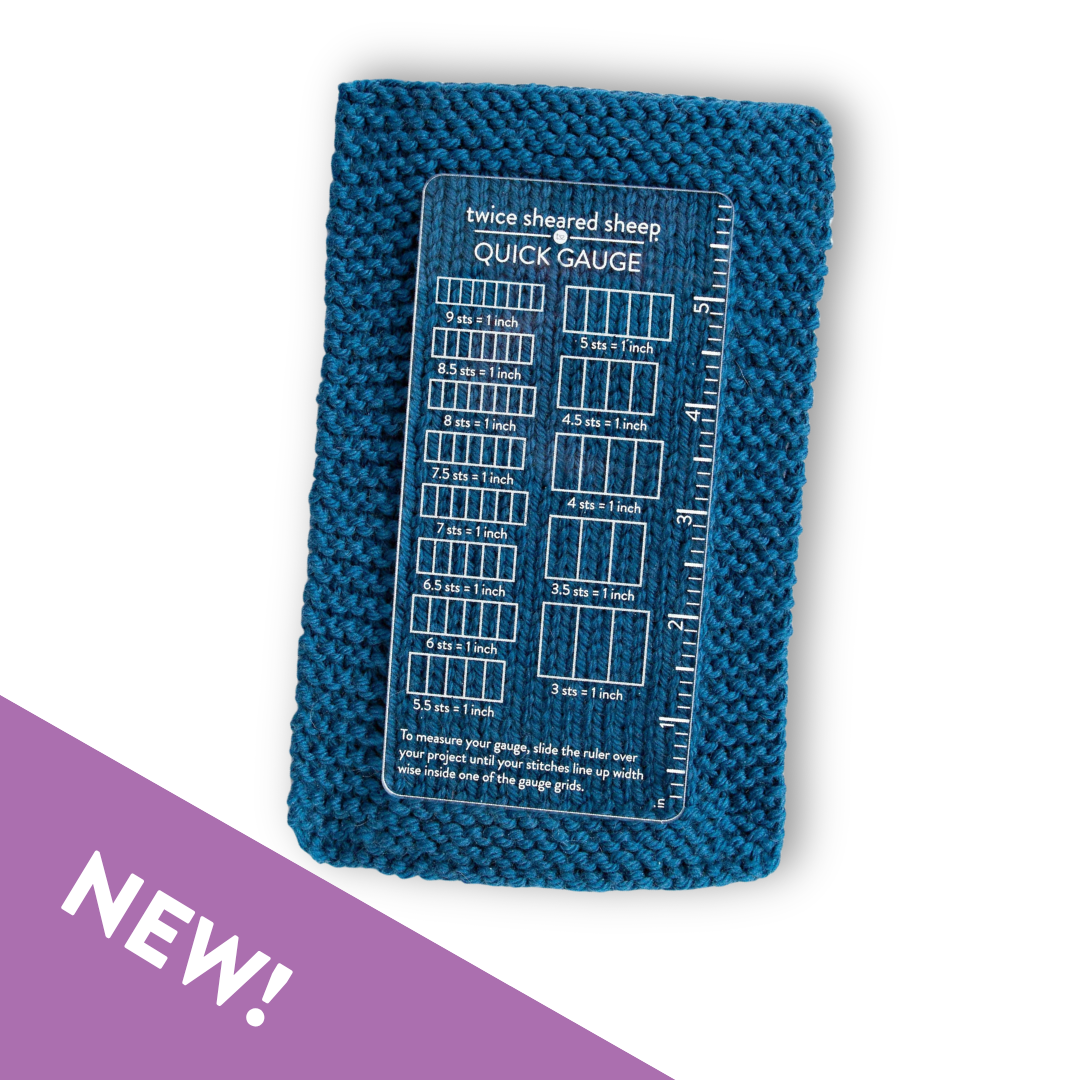 White Quick Gauge Ruler - Granite State Yarns