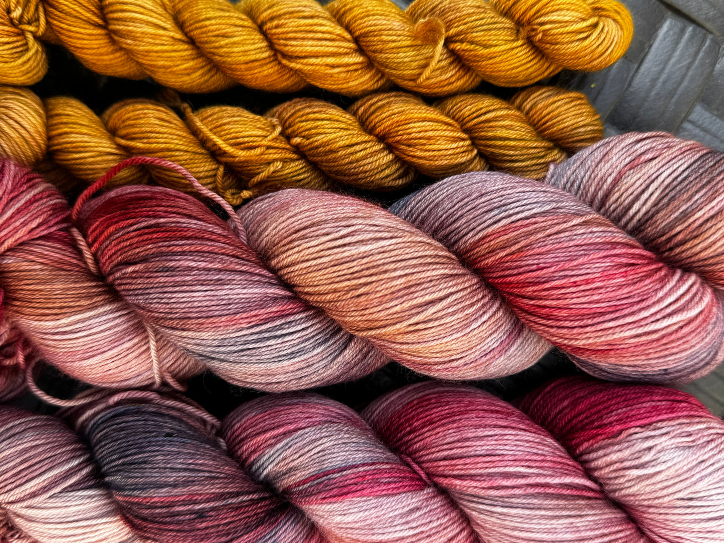 Sunset Delight OOAK Sock Yarn