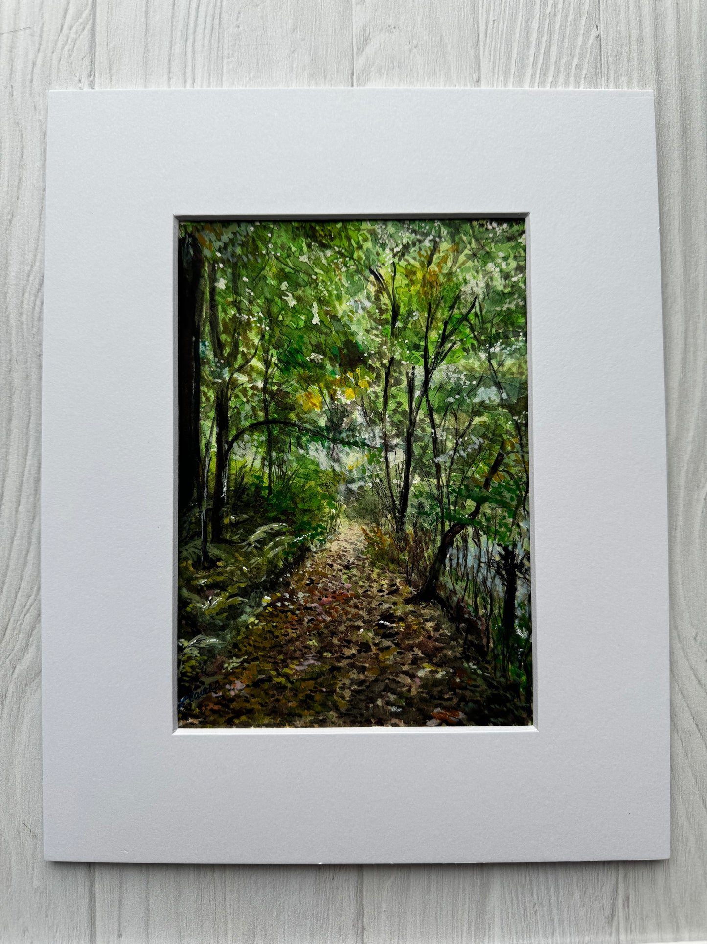 "Wooded Path in Pitlochry" Original Watercolor Painting