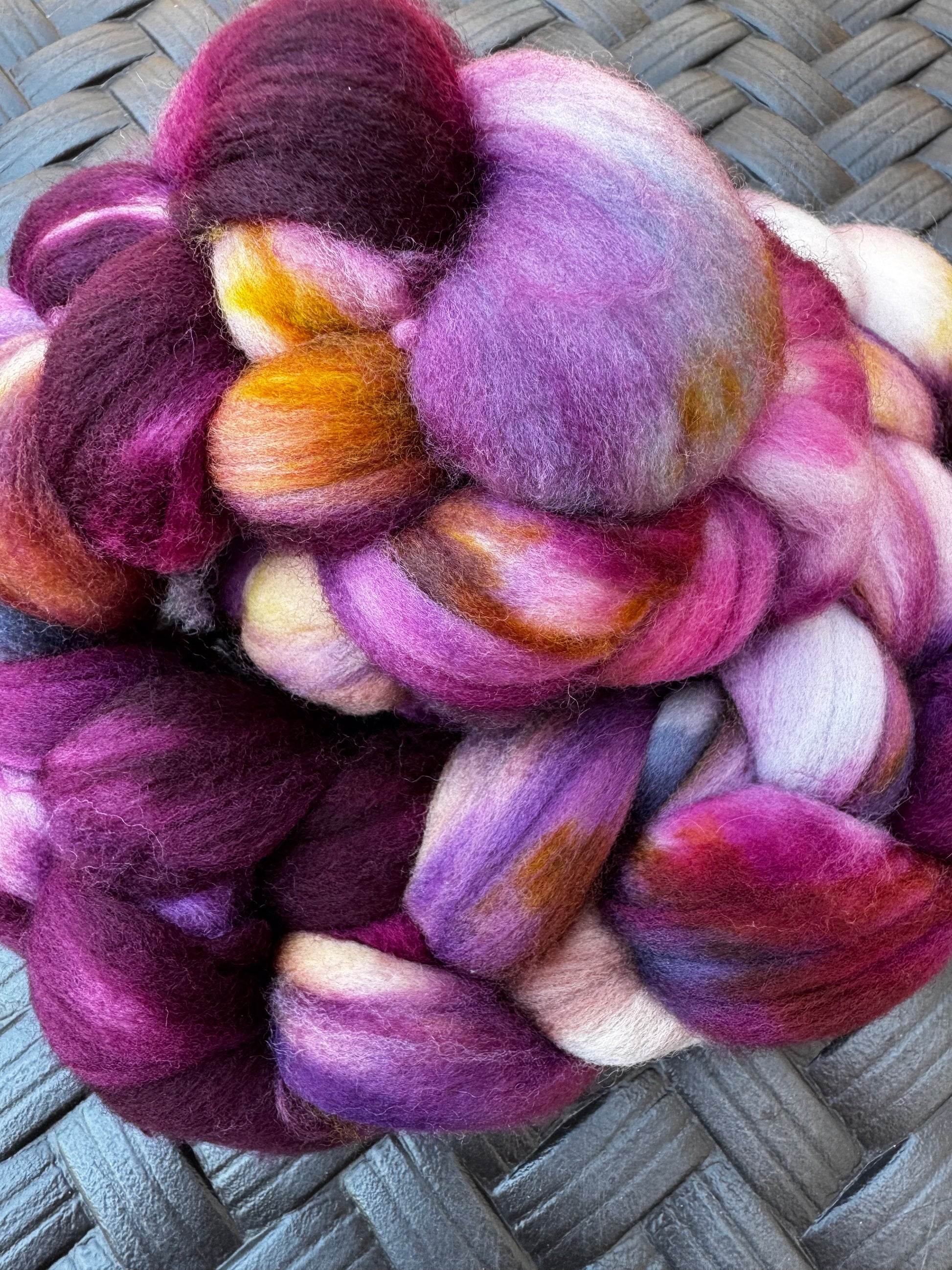 Amethyst Glow Sock Blend ROVING - Granite State Yarns