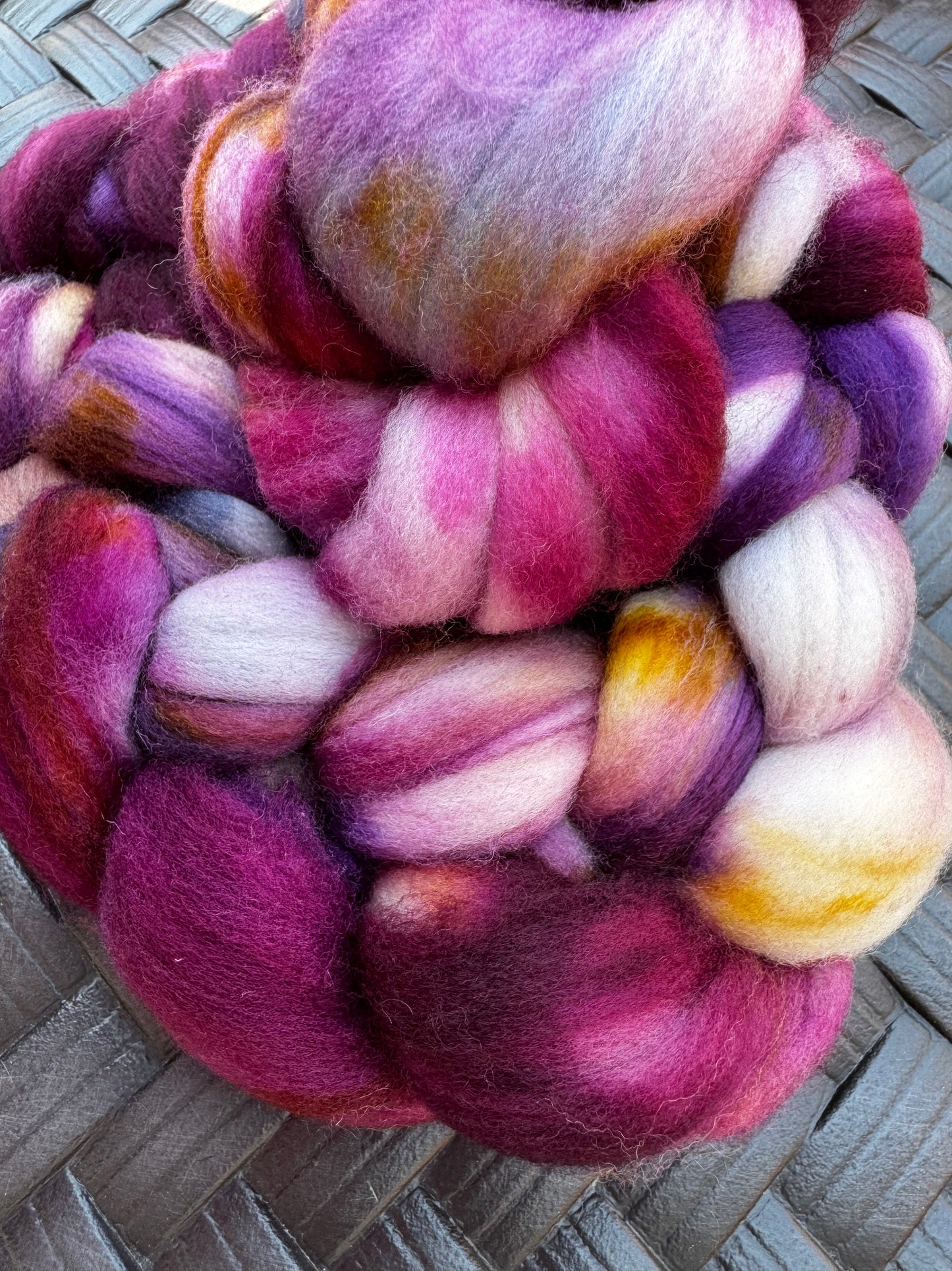 Amethyst Glow Sock Blend ROVING - Granite State Yarns