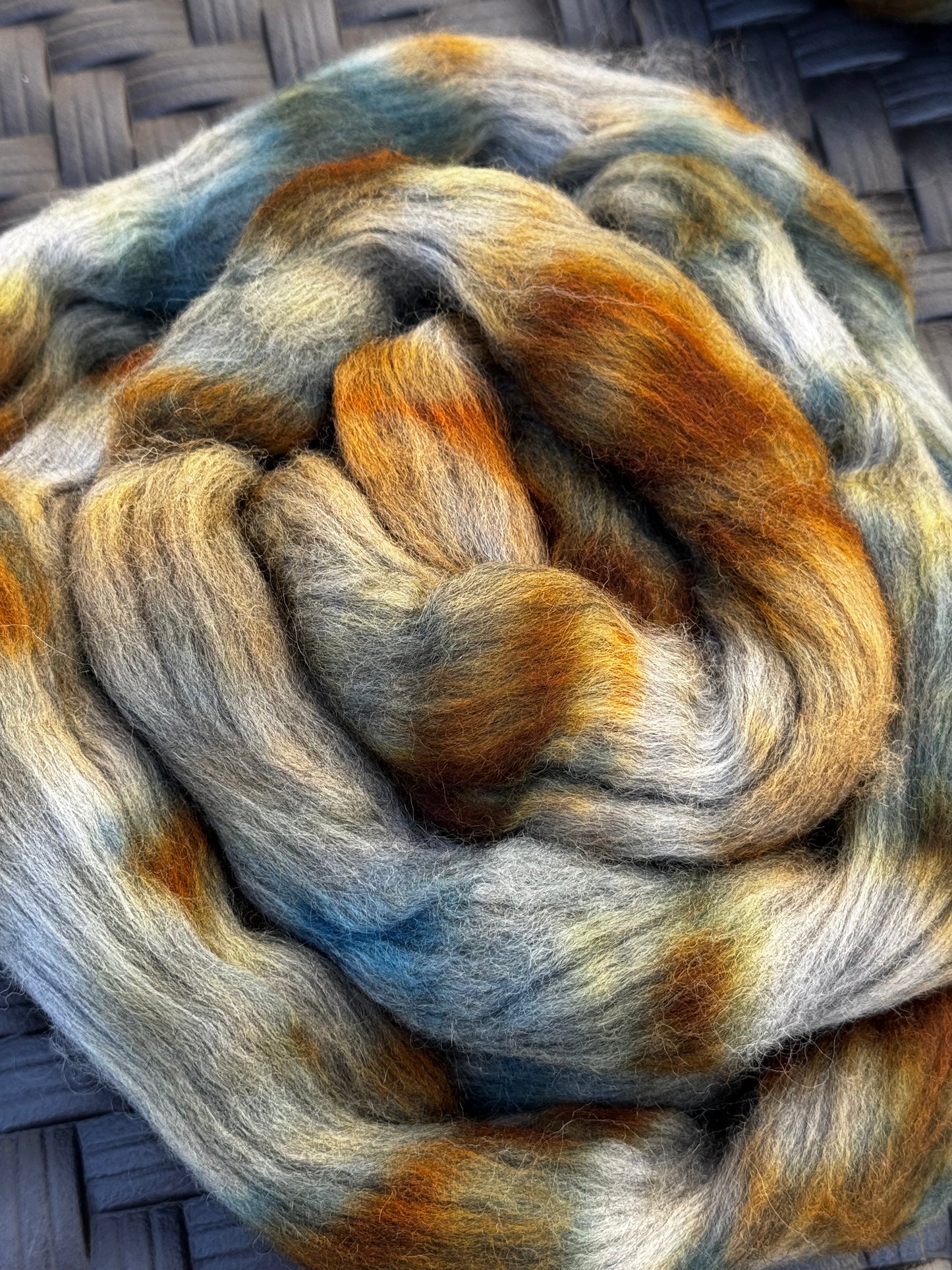 Evenings at the Cabin 100% Gray Corriedale Cross Wool ROVING FIBER