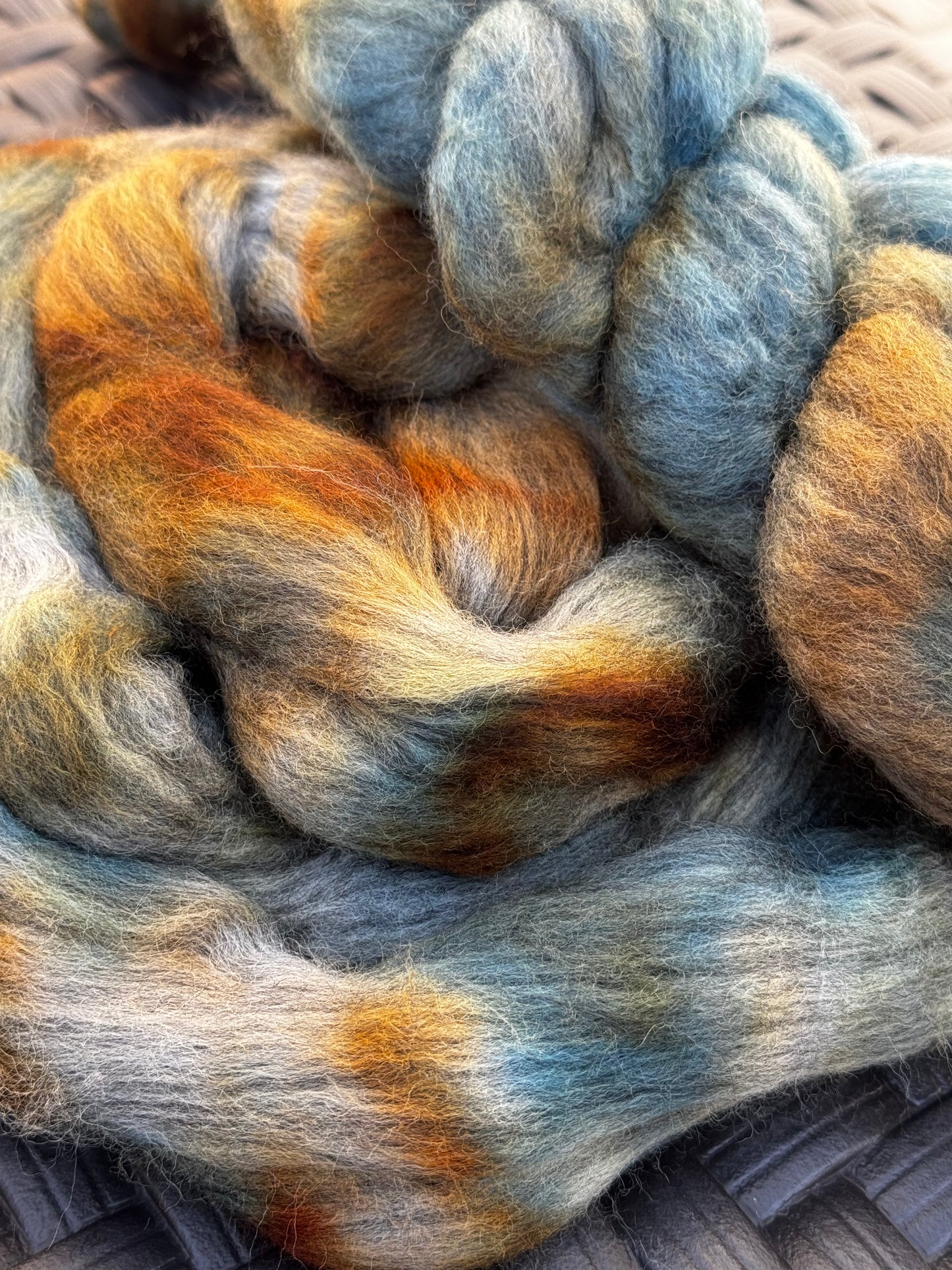 Evenings at the Cabin 100% Gray Corriedale Cross Wool ROVING FIBER