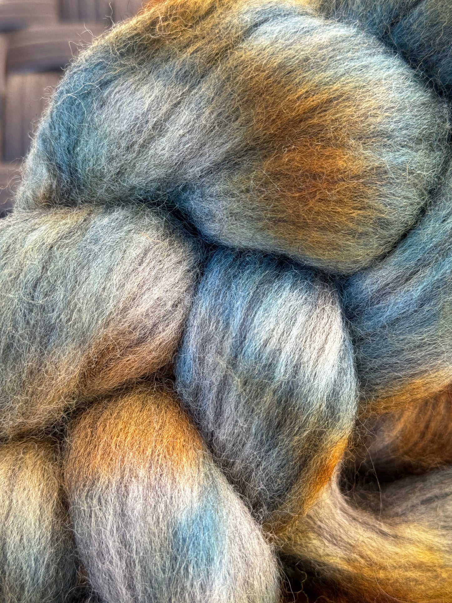 Evenings at the Cabin 100% Gray Corriedale Cross Wool ROVING FIBER