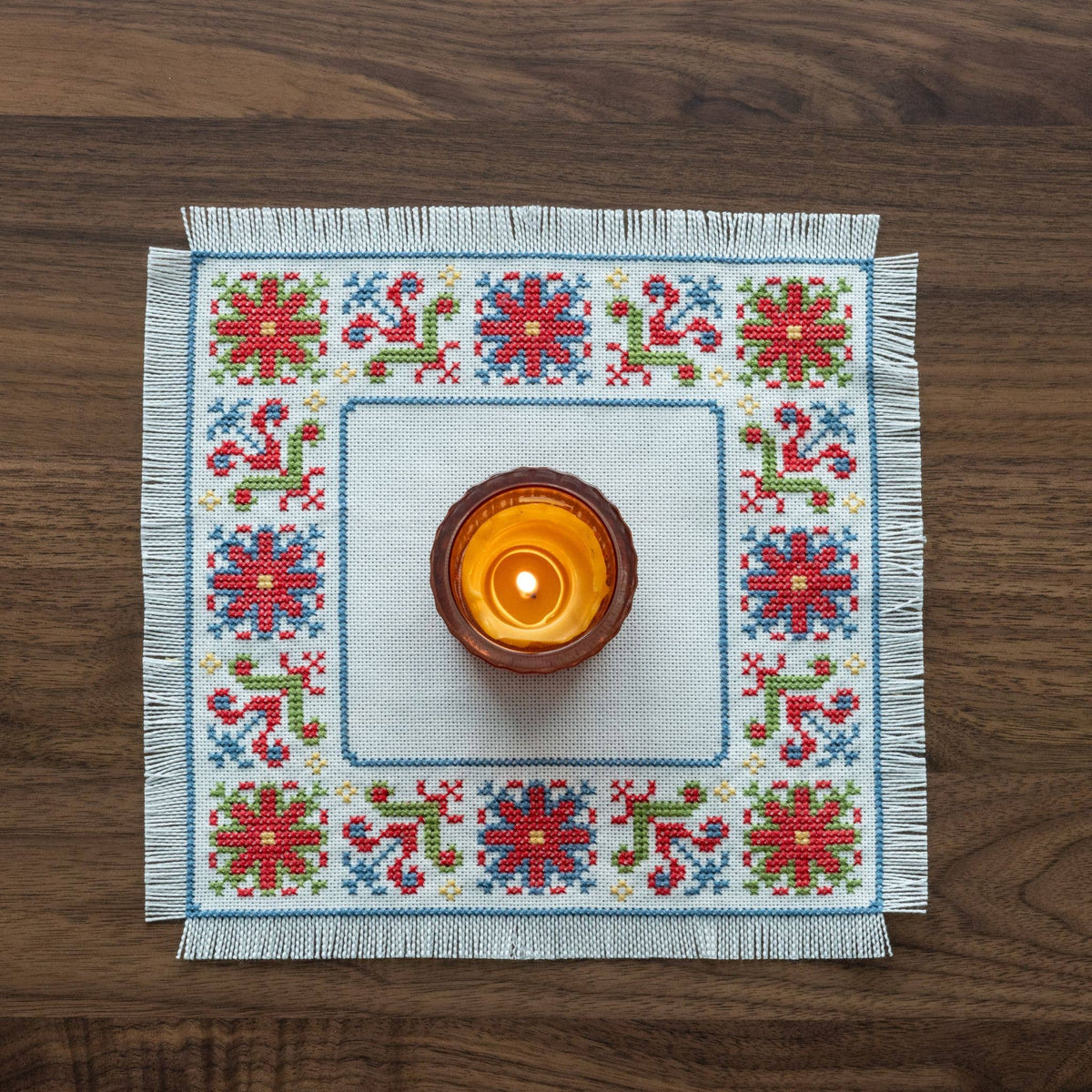 BitKit Mykonos Meadow cross stitch kit - Granite State Yarns