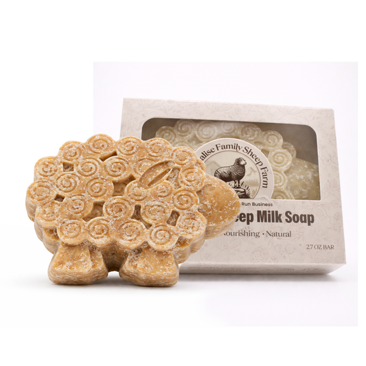 Sheep Milk Soap for Sensitive Skin – Frankincense, Turmeric & Manuka Honey (All-Natural Handmade Bar)