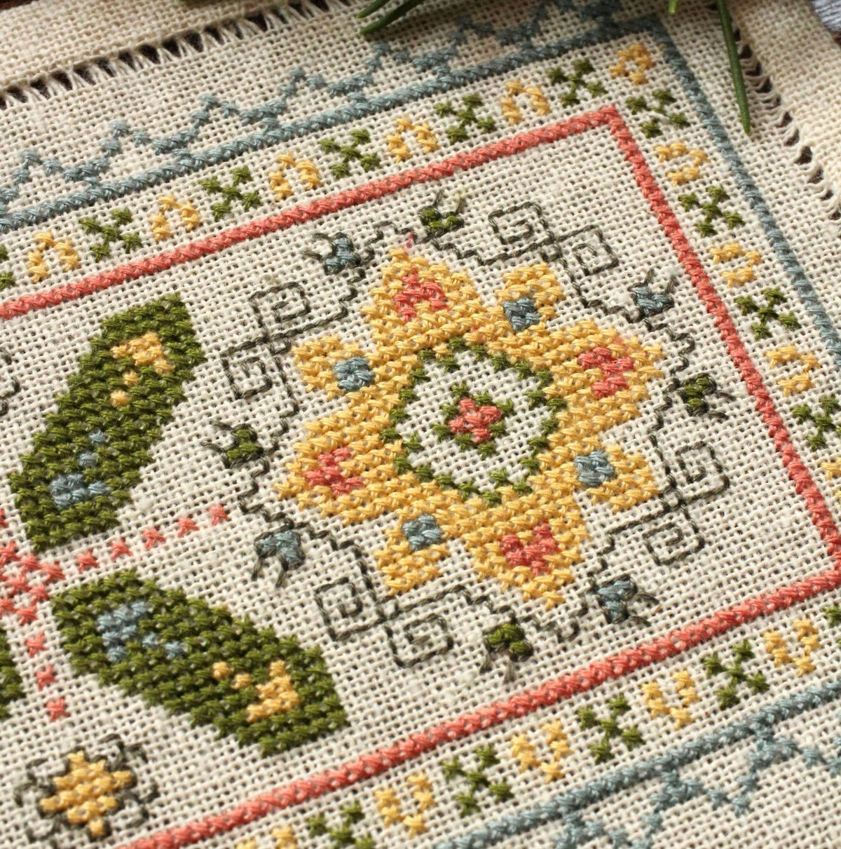 BitKit Athenian Sunflower cross stitch kit - Granite State Yarns