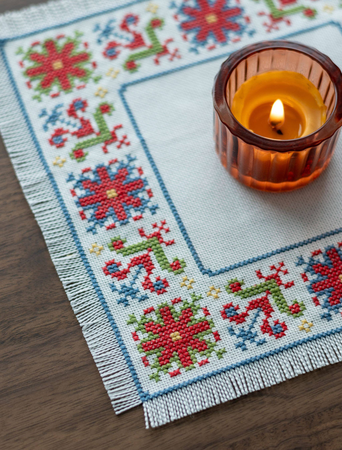 BitKit Mykonos Meadow cross stitch kit - Granite State Yarns