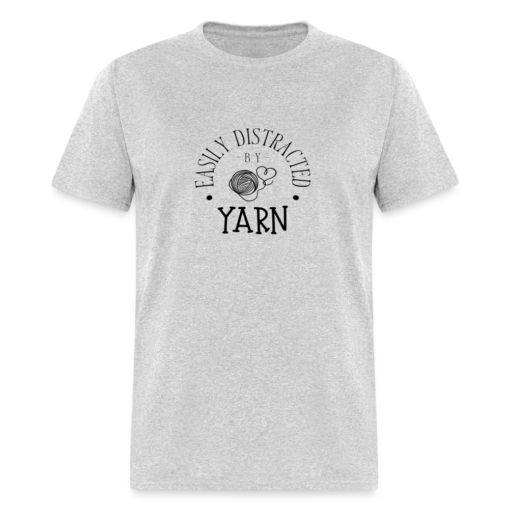 Distracted by Yarn T-Shirt (light) - heather gray