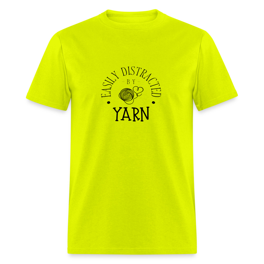 Distracted by Yarn T-Shirt (light) - safety green