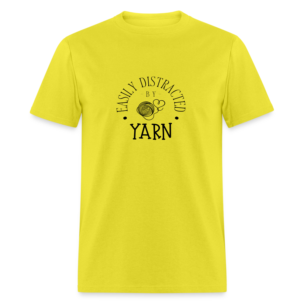 Distracted by Yarn T-Shirt (light) - yellow