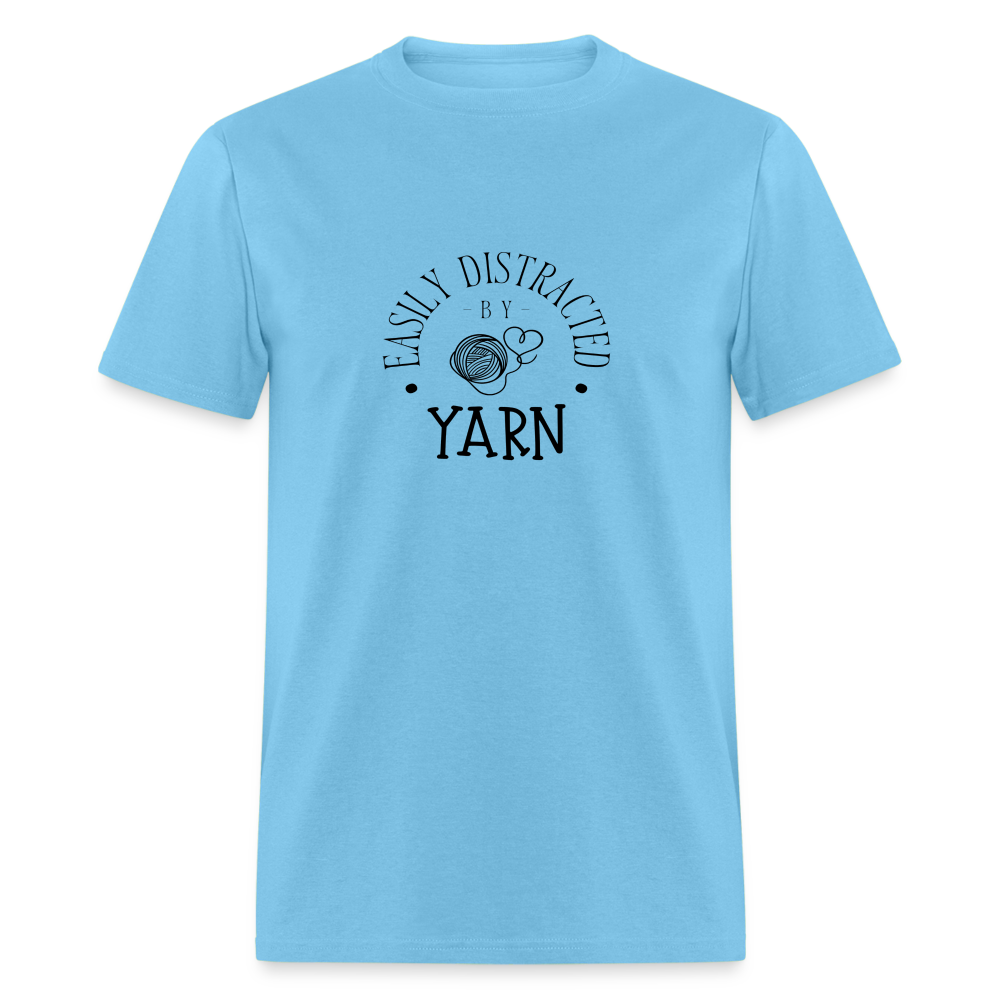 Distracted by Yarn T-Shirt (light) - aquatic blue