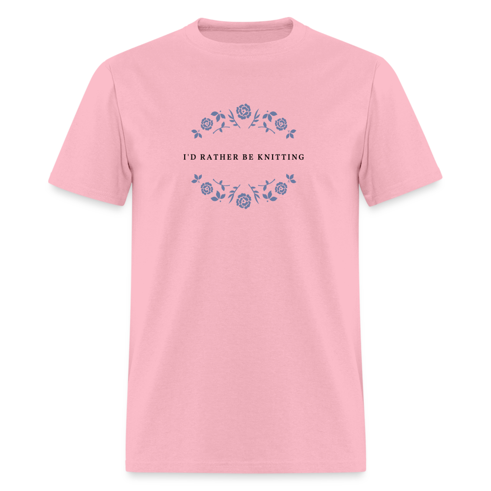 I'd Rather Be Knitting T-Shirt - pink