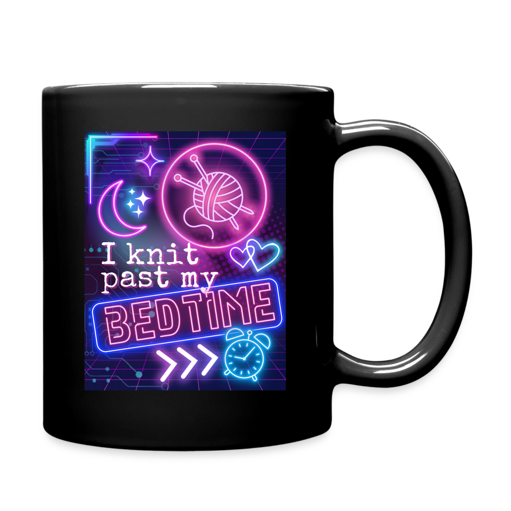 I Knit Past My Bedtime Mug - black